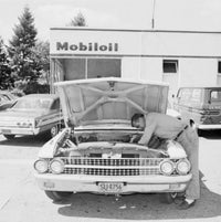 Man Repairing Car Fine Art Print - Available in Multiple Sizes