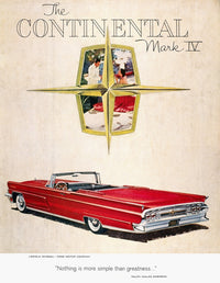 1959 Ford Lincoln Continental Mark IV Advertisement Poster Print by Granger Collection