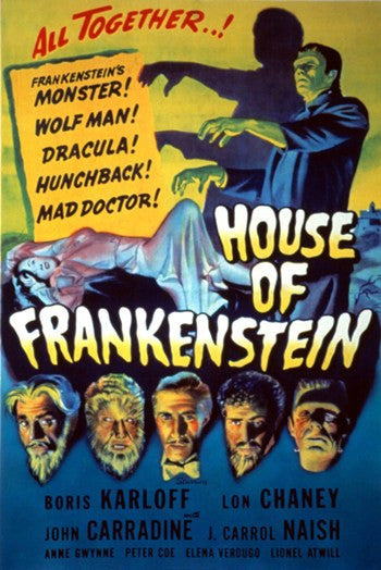 House of Frankenstein Movie Poster (11x17) - Classic Horror Art