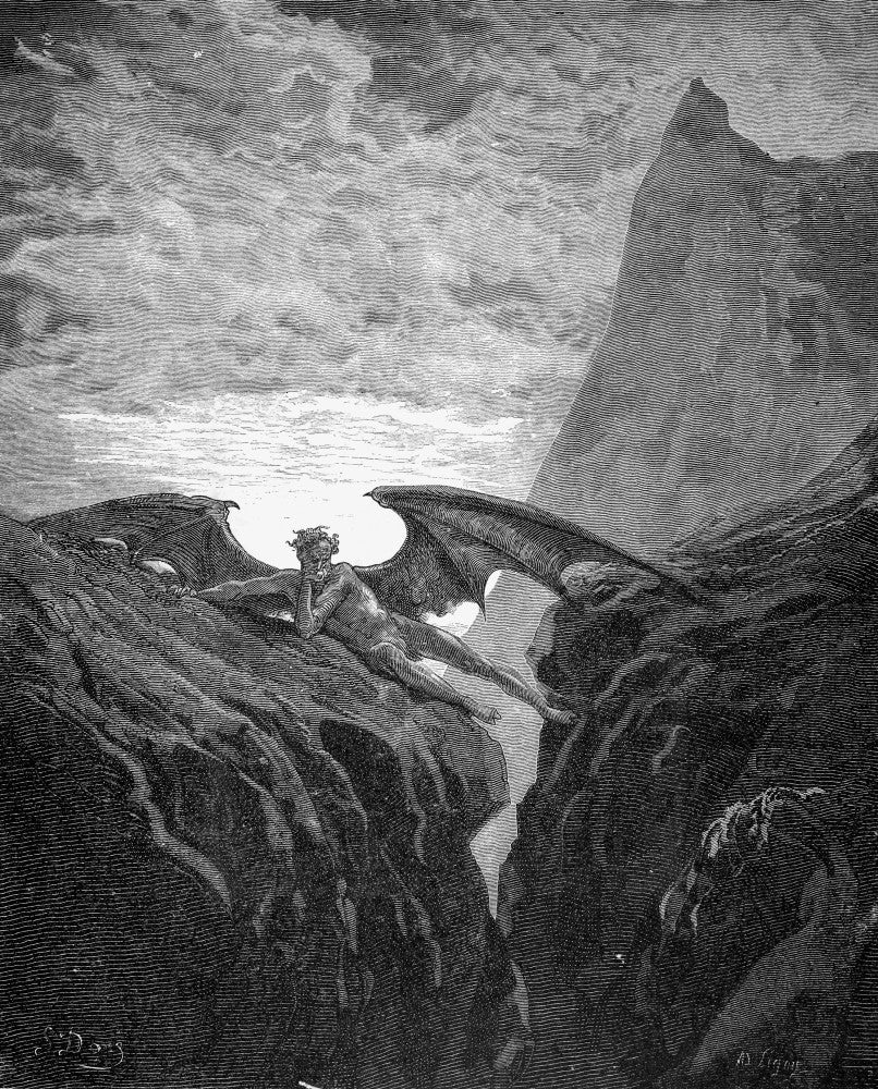 Milton: Paradise Lost Fine Art Print - Wood Engraving by Gustave Doré