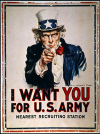 World War I Uncle Sam 'I Want You' U.S. Army Poster Print by Granger Collection