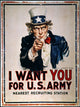 World War I Uncle Sam 'I Want You' U.S. Army Poster Print by Granger Collection