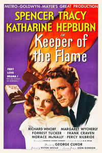 Keeper of the Flame Movie Poster Print featuring Katharine Hepburn & Spencer Tracy (1942)