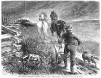 Plowing, 1868 - The Western Prairie Farmer Wood Engraving by Granger Collection