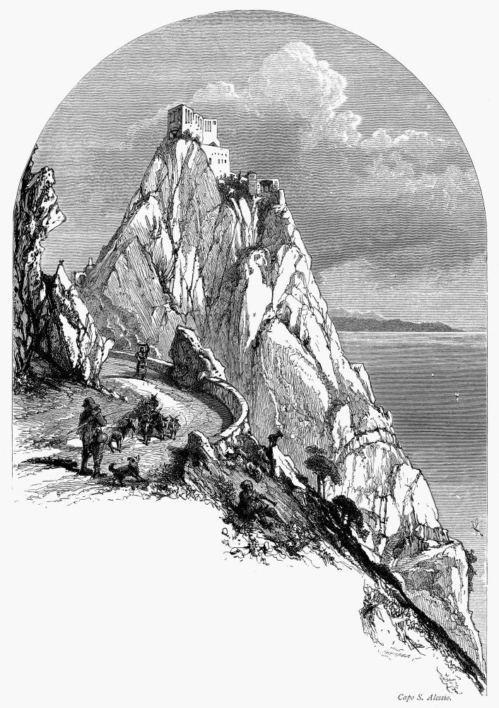 Italy: Capo Sant'Alessio, Sicily Fine Art Print by Edward Whymper