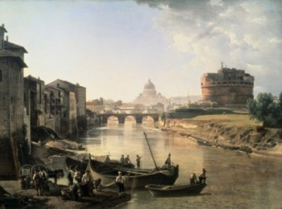 Rome Castel San Angelo Fine Art Print by Silvestre Chedrin (1827)