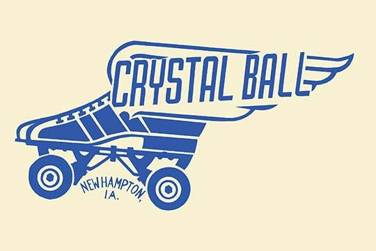 Crystal Ball Roller Rink Poster Print - Vintage Sticker Art