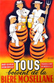 Tous Boivent de la Biere Mosellane Fine Art Print by Edouard Bollaert