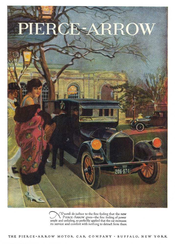 Pierce-Arrow Automobile Advertisement Fine Art Print (1920) by Granger Collection