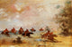 Comanche War Party Fine Art Print - Oil on Canvas by George Catlin