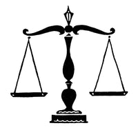 Scales of Justice 19th Century Woodcut Fine Art Print by Granger Collection