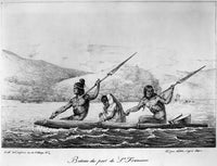 Tule Reed Boat Print - North Coast Miwok Native Americans on San Francisco Bay, 1816