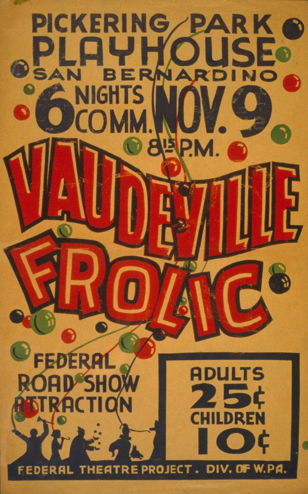 Vaudeville Revue Party Poster Print - Revelers in Action