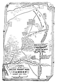 Battle of Camden Plan - Revolutionary War Wood Engraving Print