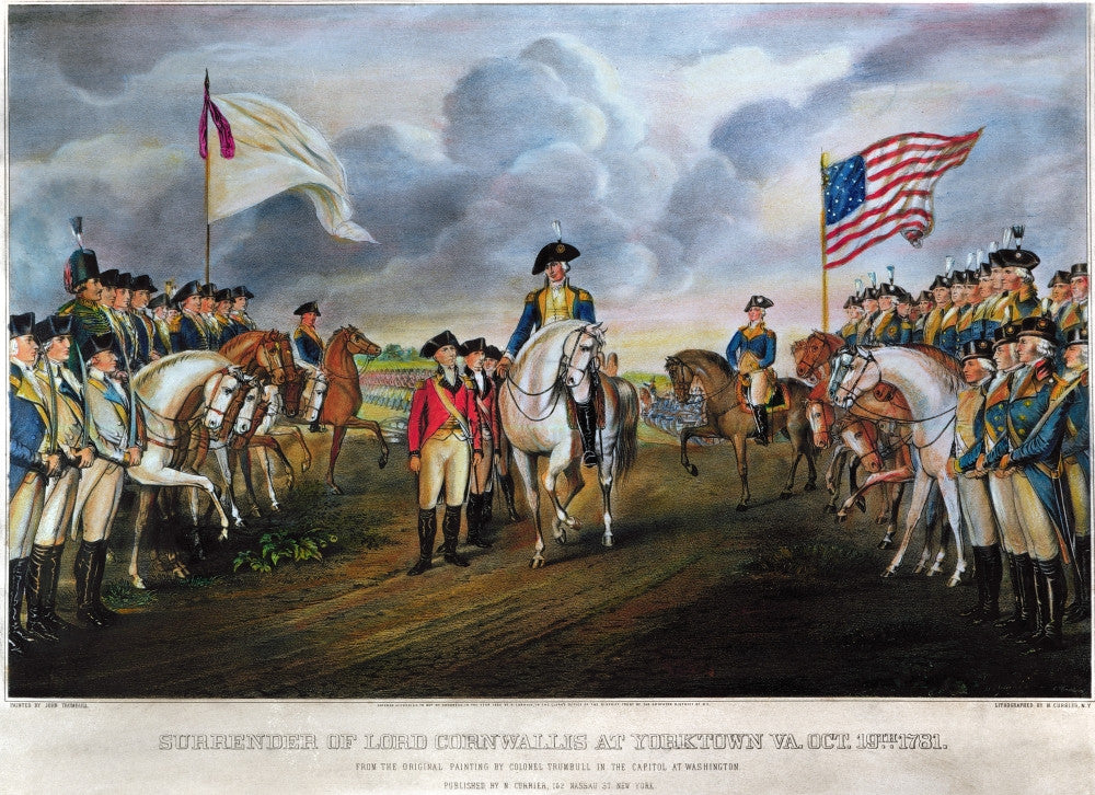 Yorktown Surrender 1781 Lithograph Print by Nathaniel Currier
