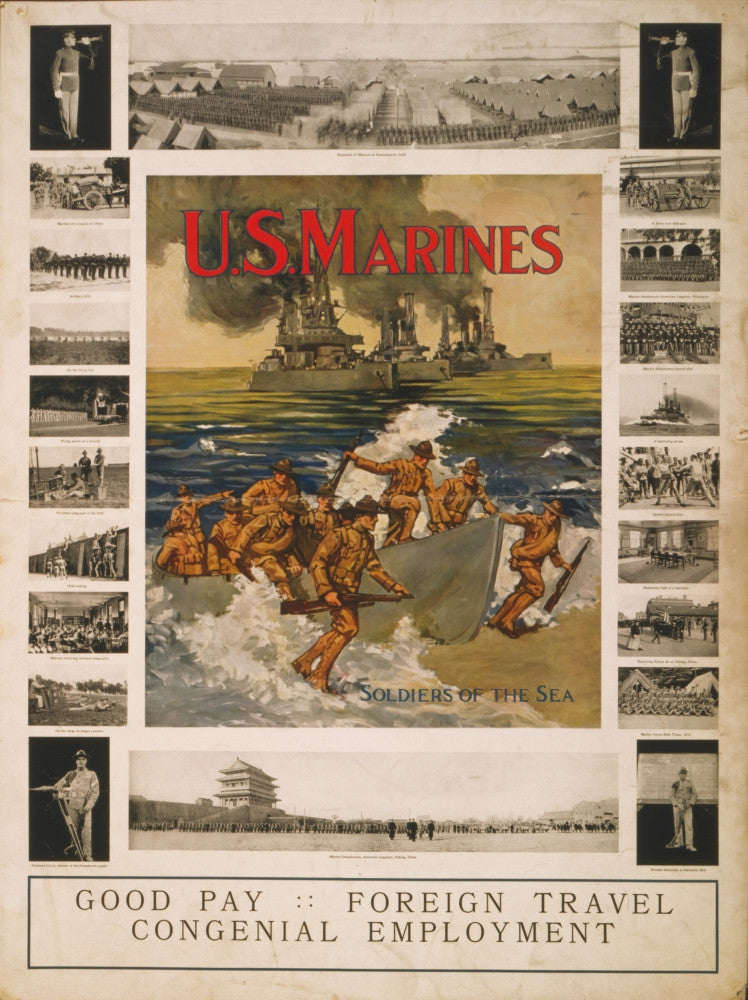 U.S. Marines Recruitment Poster - Marines Ashore Scene