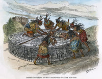 Aztec Ritual Sacrifice Fine Art Print - Late 19th Century