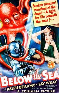 Below The Sea Movie Poster Art - Fay Wray 1933 Masterprint