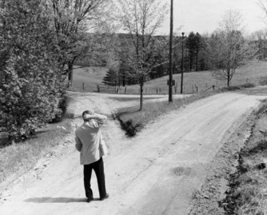 Fork in the Road Businessman Poster Print - Fine Art by Superstock