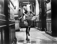 Rosemary's Baby Poster Print Featuring Mia Farrow Running at The Dakota