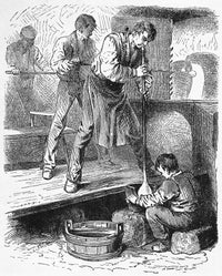 19th Century Glassworkers Wood Engraving Poster Print by Granger Collection