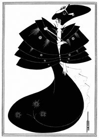 Beardsley Salome Fine Art Print - 'The Black Cape' Drawing