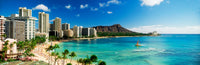 Waikiki Beach Hotels Fine Art Print - Oahu, Hawaii