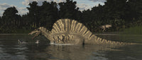 Spinosaurus Hunting for Fish Fine Art Print