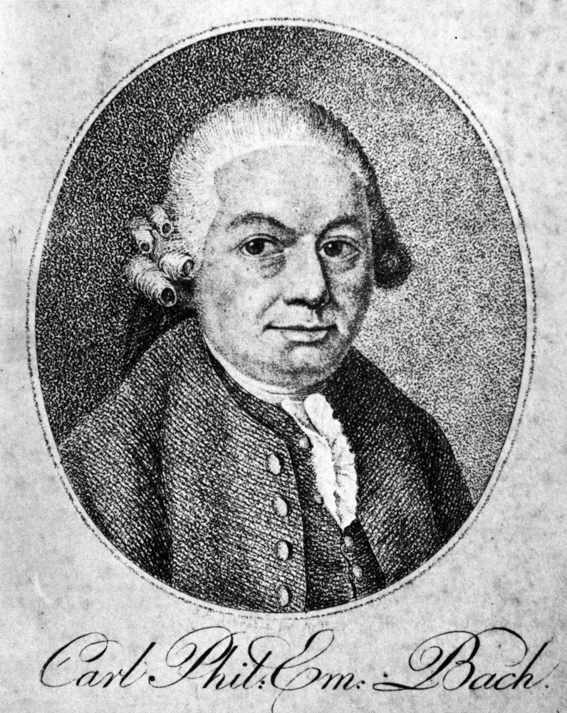 Carl Philipp Emanuel Bach Aquatint Engraving Poster Print by Granger Collection