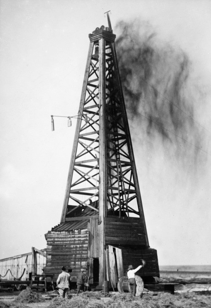 Oklahoma Oil Well Fine Art Print, C1922 - Noil Derrick in Oil Field