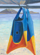 Fins - Colorful Swim Fins Acrylic Painting by Patti Bruce