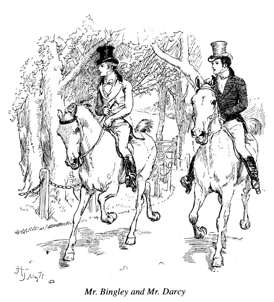 Pride & Prejudice 1894 Illustration Print by Hugh Thomson