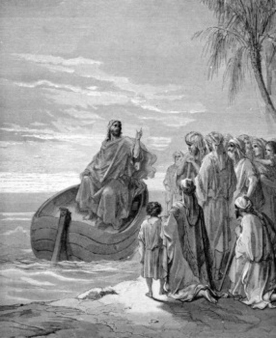 Jesus Preaching in a Ship Fine Art Print by Gustave Dore (1832-1883)