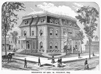 Chicago Pullman House Fine Art Print - Wood Engraving 1878