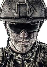 Close-Up Portrait of Special Forces Soldier Fine Art Print by Oleg Zabielin
