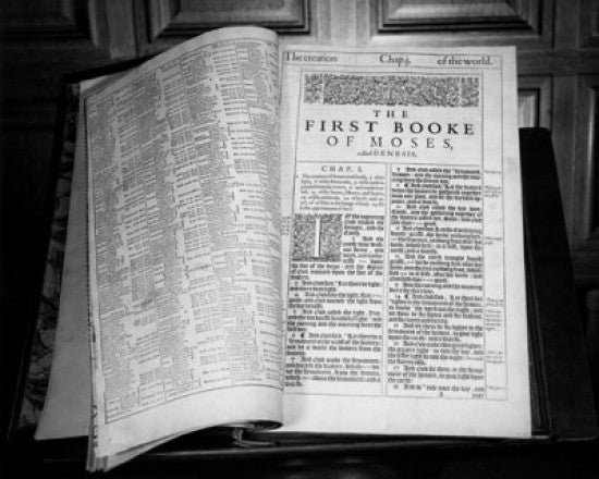 Close-Up of the Bible: Genesis - King James Edition 1611 Fine Art Print