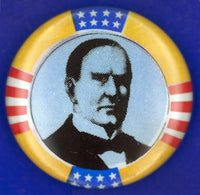 1896 Presidential Campaign Button Fine Art Print Featuring William McKinley