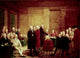 Congress Voting Independence Fine Art Print - 18th Century Oil on Canvas