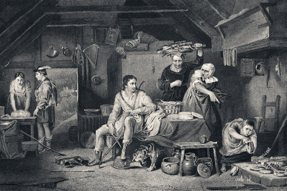King Alfred The Great Burns The Cakes Fine Art Print by William Aubrey