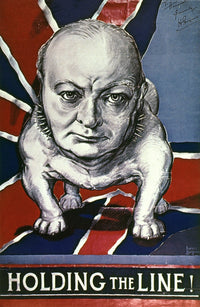 WWII Churchill Poster - 'Holding The Line' by Henri Guignon