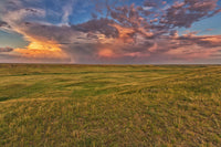 Passing Storm Over The Prairies Fine Art Print - Grasslands National Park, Saskatchewan