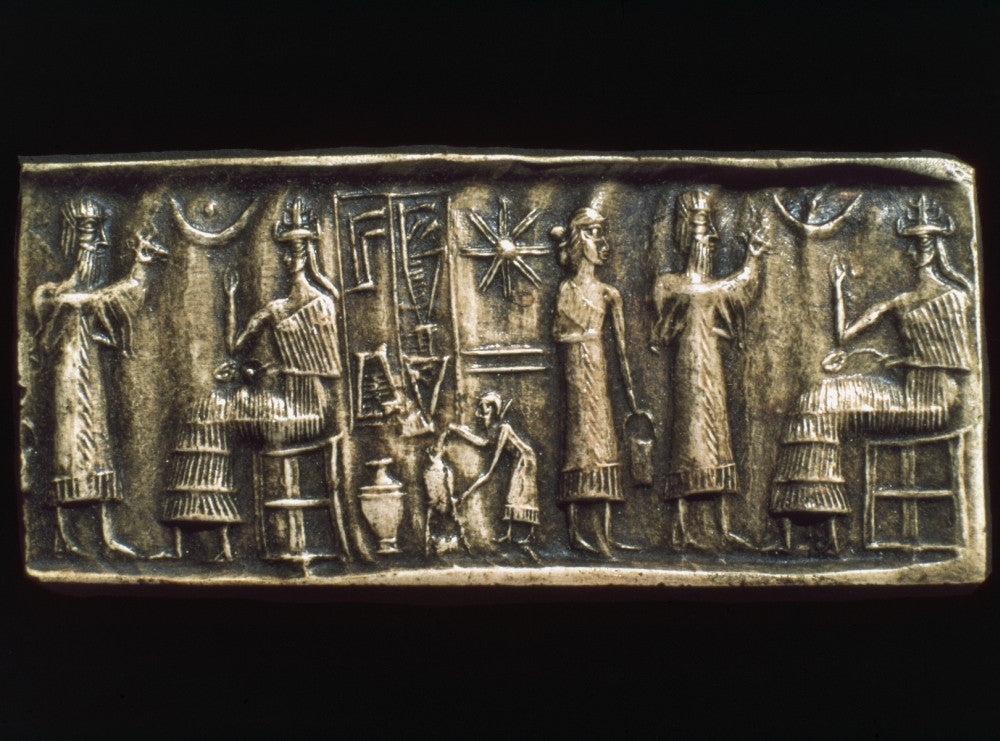 Assyrian Cylinder Seal Fine Art Print by Granger Collection