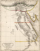 Map of Egypt - Aegyptus Antiqua Fine Art Print by Sydney Hall (1826)