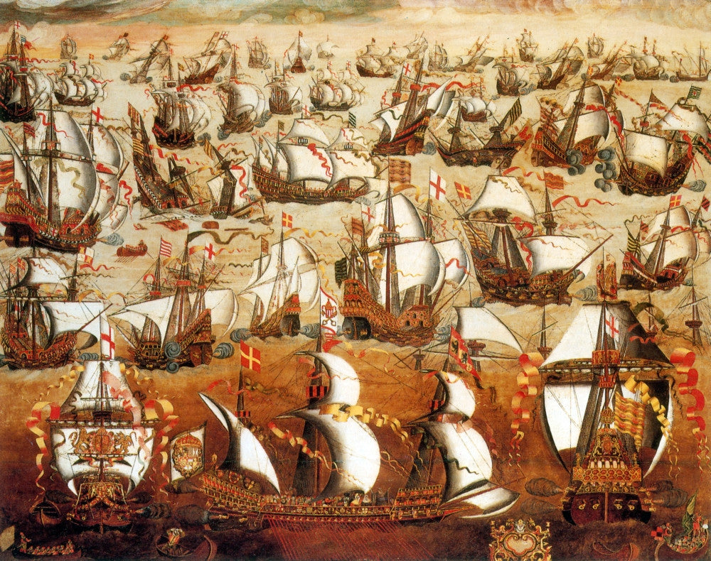 Defeat of the Spanish Armada, 1588 Fine Art Print by Science Source