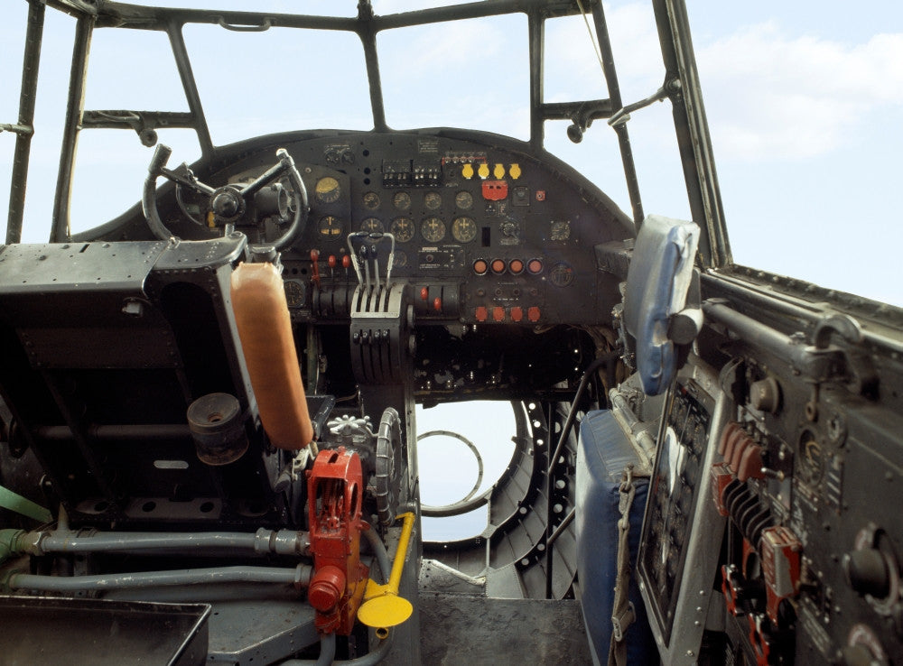Lancaster Bomber Cockpit Fine Art Print
