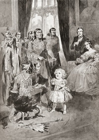 Edward VII with Ojibeway Indian Chiefs - Fine Art Print (1844)