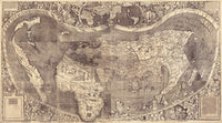 1507 Waldseemuller World Map Poster Print - Historical Artwork
