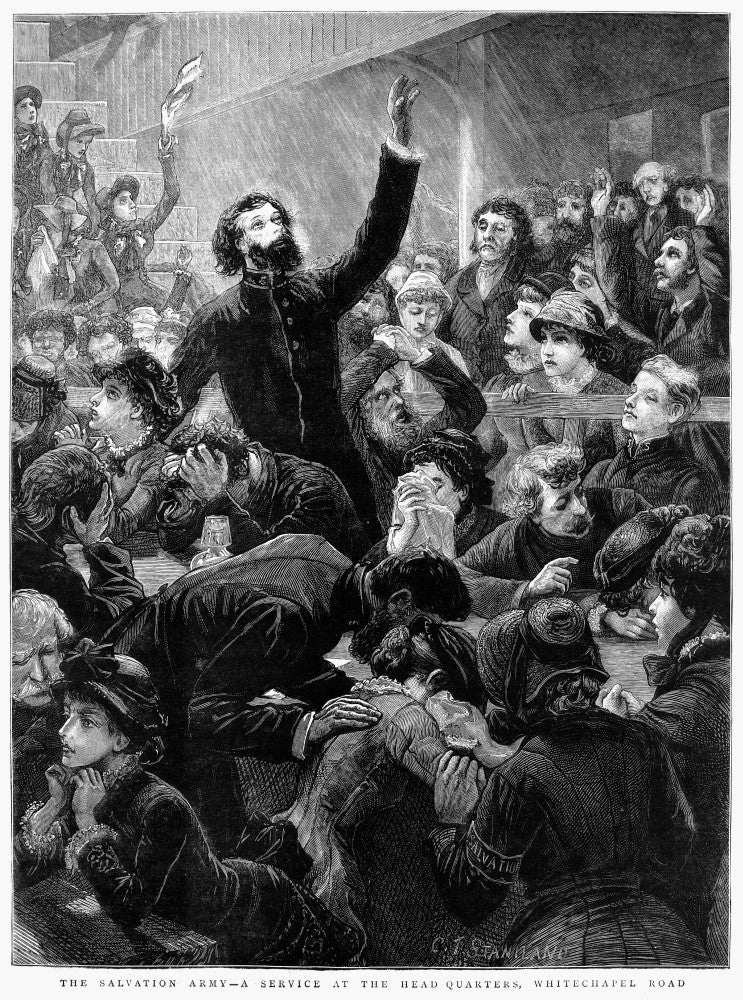 Salvation Army Service at Whitechapel Road Fine Art Print - 1881