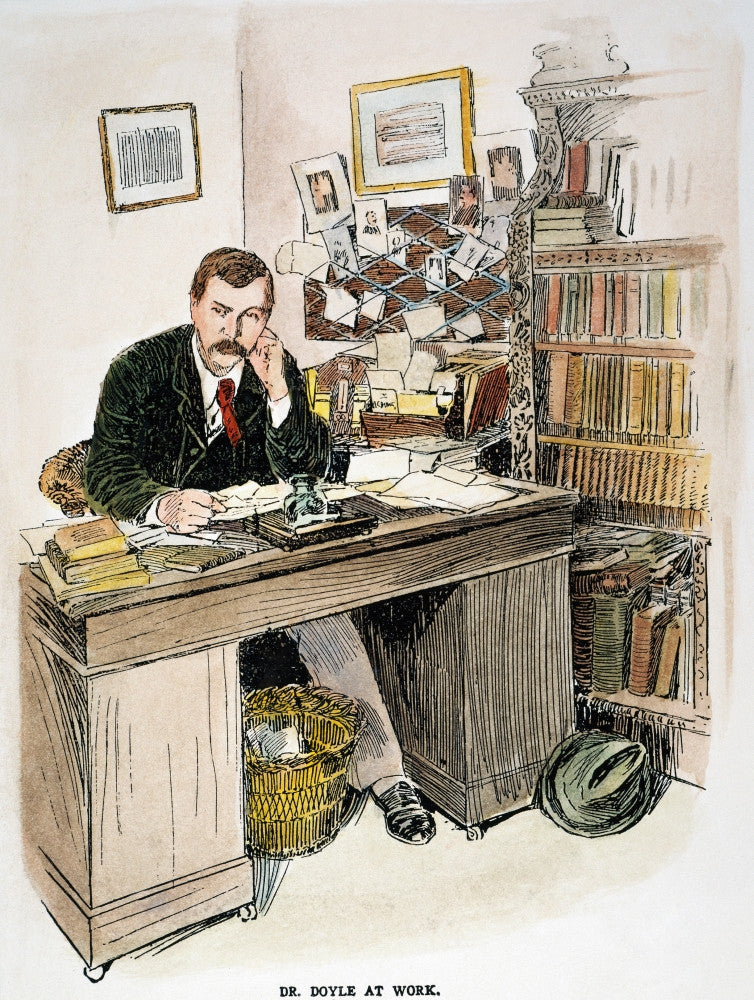 Sir Arthur Conan Doyle Fine Art Print - Drawing, c. 1900