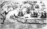 Battle of Pensacola 1781 Fine Art Print - Contemporary Engraving